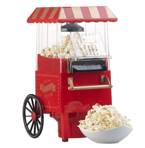 Nostalji Kırmızı Mısır Patlatma Popcorn Makinesi