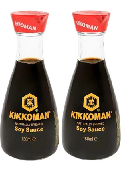 Soya Sosu Cam Şişe 150 ml x 2’li Set 1 Kikkoman Soya Sosu Cam Şişe 150 ml x 2’li Set